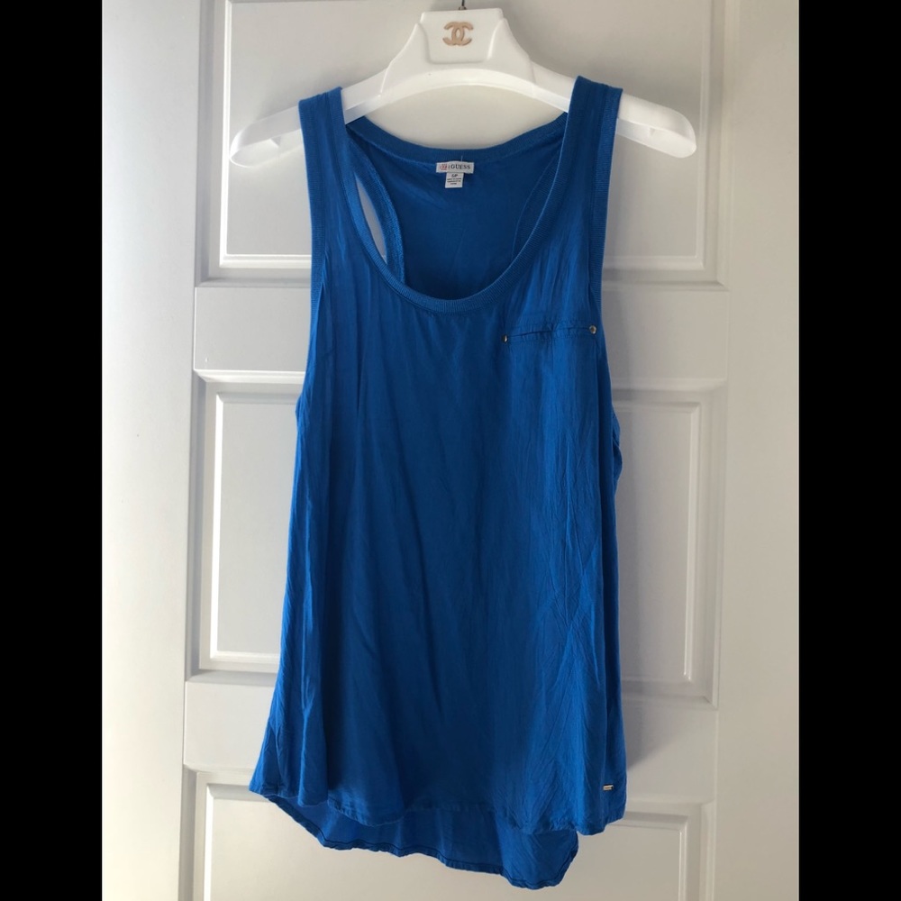 Guess Blue Soft dressy Tank Top